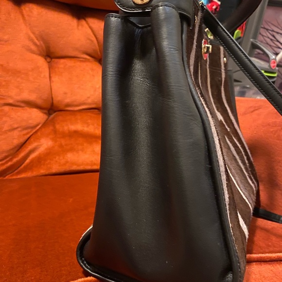 Coach Women’s Handbag Satchel/Shoulder Gramercy Calf Hair Leather Zebra Stripe - Picture 8 of 13